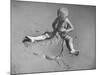 Little Boy Playing on the Beach at Ebb Tide-Bernard Hoffman-Mounted Photographic Print