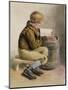 Little Boy Reading a Book-William Henry Hunt-Mounted Giclee Print