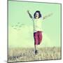 Little Boy Running Feeling Happiness and Freedom-zurijeta-Mounted Photographic Print