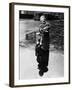 Little Boy Sits on His Suitcase Waiting for a Train to Take Him to the Seaside-null-Framed Premium Photographic Print