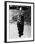 Little Boy Sits on His Suitcase Waiting for a Train to Take Him to the Seaside-null-Framed Premium Photographic Print