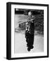 Little Boy Sits on His Suitcase Waiting for a Train to Take Him to the Seaside-null-Framed Photographic Print