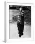 Little Boy Sits on His Suitcase Waiting for a Train to Take Him to the Seaside-null-Framed Photographic Print