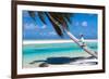 Little Boy Sitting on a Palm at Exotic Beach-BlueOrange Studio-Framed Photographic Print