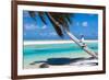Little Boy Sitting on a Palm at Exotic Beach-BlueOrange Studio-Framed Photographic Print
