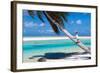 Little Boy Sitting on a Palm at Exotic Beach-BlueOrange Studio-Framed Photographic Print