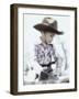 Little Boy Wearing Cowboy Hat-Nora Hernandez-Framed Giclee Print