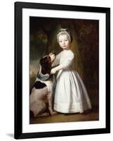 Little Boy with a Dog, C.1757-George Romney-Framed Giclee Print