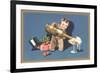 Little Boy with Big Champagne Bottle-null-Framed Premium Giclee Print