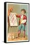 Little Boy with Easel-null-Framed Stretched Canvas