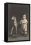 Little Boy with Hobby Horse-null-Framed Stretched Canvas