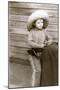 Little Boy with Toy Pistol-null-Mounted Art Print