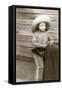 Little Boy with Toy Pistol-null-Framed Stretched Canvas