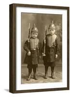 Little Boys Dressed as German Soldiers-null-Framed Art Print