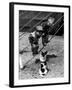 Little Boys Outside Circus Tent Playing with a Dog-Nina Leen-Framed Photographic Print