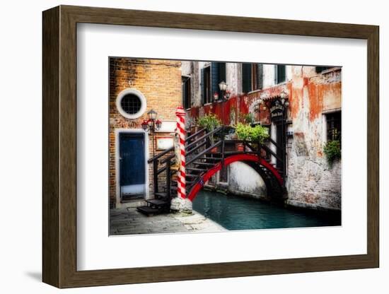 Little Bridge, Venice, Italy-George Oze-Framed Photographic Print