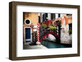 Little Bridge, Venice, Italy-George Oze-Framed Photographic Print