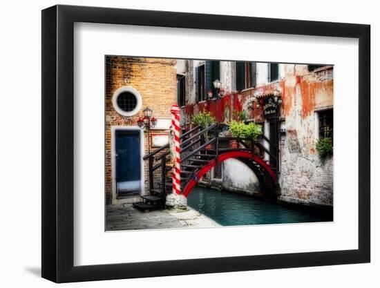 Little Bridge, Venice, Italy-George Oze-Framed Photographic Print