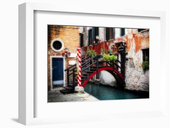 Little Bridge, Venice, Italy-George Oze-Framed Photographic Print