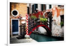 Little Bridge, Venice, Italy-George Oze-Framed Photographic Print