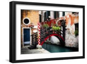 Little Bridge, Venice, Italy-George Oze-Framed Photographic Print