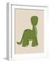 Little Brontosaurus-Designs Sweet Melody-Framed Art Print