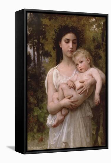 Little Brother-William Adolphe Bouguereau-Framed Stretched Canvas