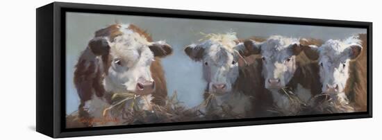 Little Bull & the Babes-Carolyne Hawley-Framed Stretched Canvas