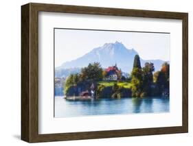 Little Chalet on Lake Luzern, Switzerland-George Oze-Framed Photographic Print