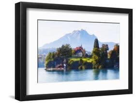 Little Chalet on Lake Luzern, Switzerland-George Oze-Framed Photographic Print