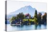 Little Chalet on Lake Luzern, Switzerland-George Oze-Stretched Canvas