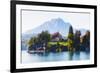 Little Chalet on Lake Luzern, Switzerland-George Oze-Framed Photographic Print