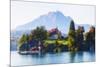 Little Chalet on Lake Luzern, Switzerland-George Oze-Mounted Photographic Print