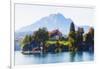 Little Chalet on Lake Luzern, Switzerland-George Oze-Framed Photographic Print