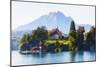 Little Chalet on Lake Luzern, Switzerland-George Oze-Mounted Photographic Print