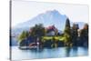 Little Chalet on Lake Luzern, Switzerland-George Oze-Stretched Canvas