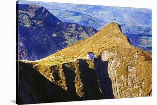 Little Chapel on the Hillside, Nidelwald, Switzerland-George Oze-Stretched Canvas