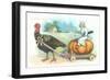 Little Chef Riding Turkey Carriage-null-Framed Art Print