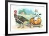 Little Chef Riding Turkey Carriage-null-Framed Art Print