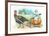 Little Chef Riding Turkey Carriage-null-Framed Premium Giclee Print