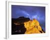 Little Chief Mountain Catches Morning Light in Glacier National Park, Montana, USA-Chuck Haney-Framed Photographic Print