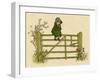 Little Child Sitting on a Fence-Kate Greenaway-Framed Art Print