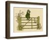 Little Child Sitting on a Fence-Kate Greenaway-Framed Art Print