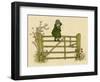 Little Child Sitting on a Fence-Kate Greenaway-Framed Art Print