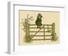 Little Child Sitting on a Fence-Kate Greenaway-Framed Art Print