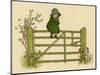 Little Child Sitting on a Fence-Kate Greenaway-Mounted Art Print