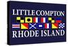 Little Compton, Rhode Island - Nautical Flags-Lantern Press-Stretched Canvas