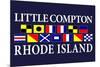 Little Compton, Rhode Island - Nautical Flags-Lantern Press-Mounted Art Print