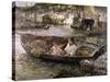 Little Cornish Fisherman (Polperro)-John Robertson Reid-Stretched Canvas