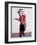 Little Cowboy Fires Play Six Shooters, Ca. 1956-null-Framed Photographic Print